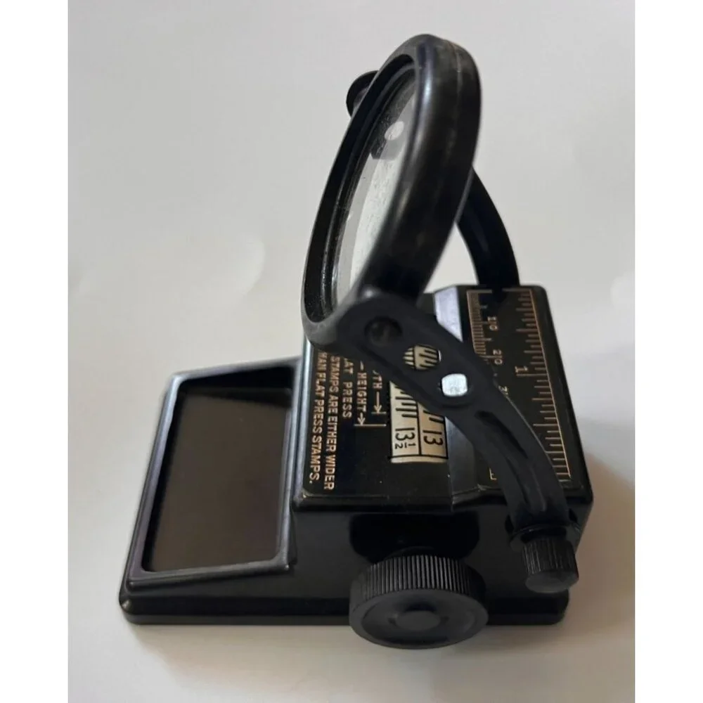 Vintage 1930s Roto-Gage Stamp Collector Measuring Device, Read Amazing History! - Picture 3 of 11